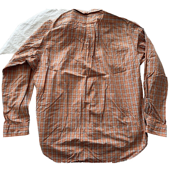 Ralph Lauren Classic Fit Button XL Plaid Orange/Blue/Green Navy Pony Long Sleeve - Picture 11 of 11